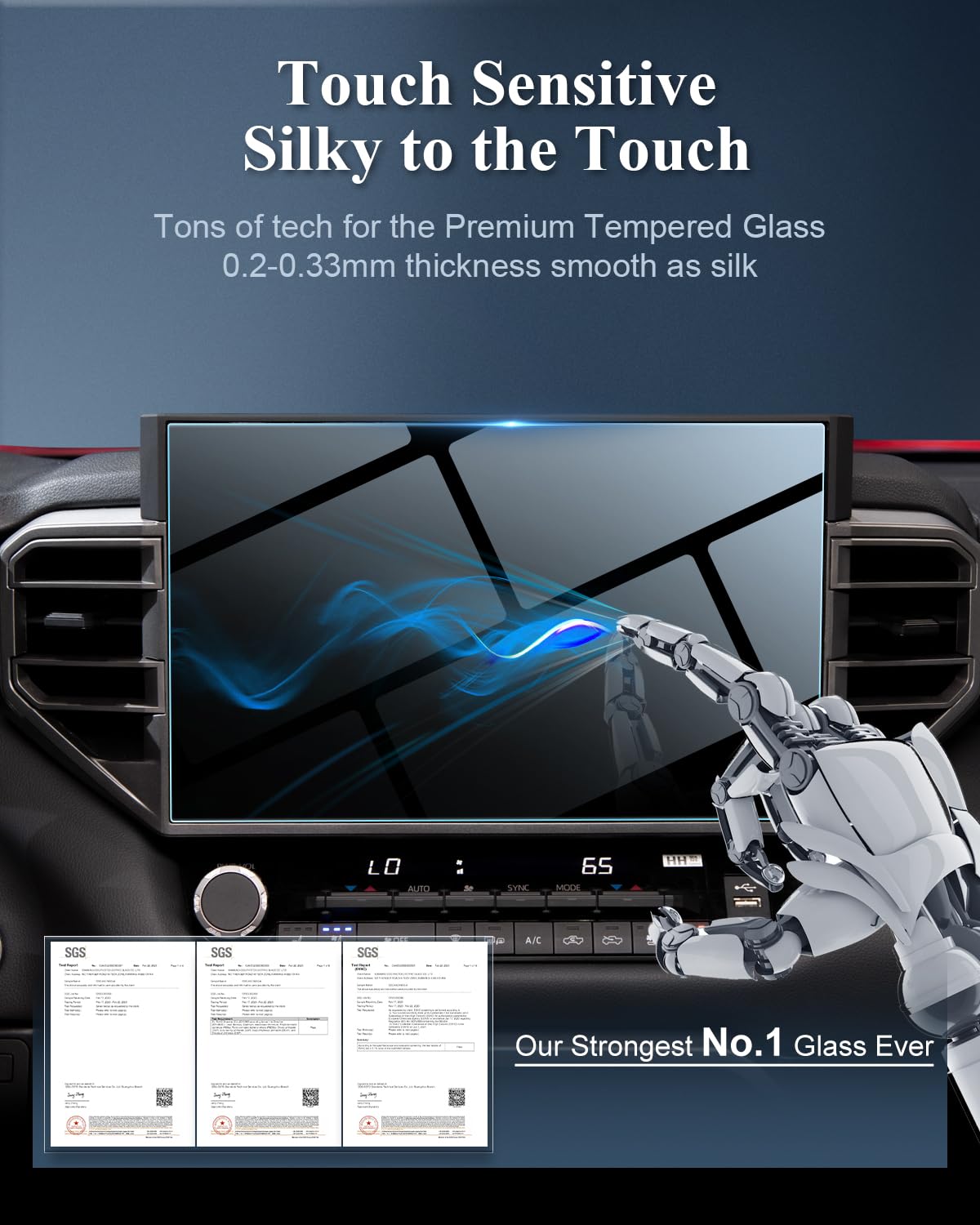 Bibibo For 2024 2025 Toyota Tundra Screen Protector 2022 2025 Toyota Tundra 14 Inch Radio Screen Protector,Anti Glare & Scratch Hd Clear 2024 Toyota Tundra Accessories 2024 2025 Tundra